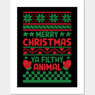 Merry Christmas Ya Filthy Animal Posters and Art